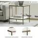 Ryandale Antiqued Brass Tone Accent Table