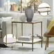 Ryandale Antiqued Brass Tone Accent Table