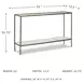 Ryandale Antiqued Brass Tone Console Sofa Table