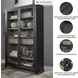 Lenston Black And Warm Gray Tall Accent Cabinet