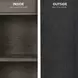Lenston Black And Warm Gray Tall Accent Cabinet