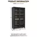 Lenston Black And Warm Gray Tall Accent Cabinet