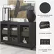Lenston Black And Warm Gray Short Accent Cabinet