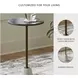 Caramont Black And White 12" Accent Table
