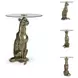 Vallain Antique Gold Finish Accent Table