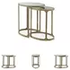 Irmaleigh Antiqued gold tone Accent Table Set Of 2