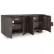 Cato Dark Brown 4 Door Accent Cabinet