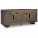 Cato Dark Brown 4 Door Accent Cabinet