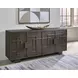 Cato Dark Brown 4 Door Accent Cabinet