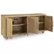 Niam Light Antique Beige 4 Door Accent Cabinet
