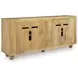 Niam Light Antique Beige 4 Door Accent Cabinet
