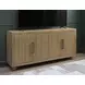Niam Light Antique Beige 4 Door Accent Cabinet