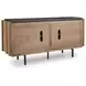 Quintavious Brown and Charcoal 4 Door Accent Cabinet