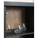 Armenleigh Black and Brown 2 Glass Door Bar Cabinet