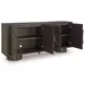 Veeda Dark Brown 4 Door Accent Cabinet