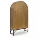 Gwenwich Natural and Black 2 Glass Door Accent Cabinet