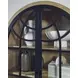 Gwenwich Natural and Black 2 Glass Door Accent Cabinet