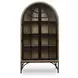 Gwenwich Natural and Black 2 Glass Door Accent Cabinet