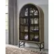 Gwenwich Natural and Black 2 Glass Door Accent Cabinet