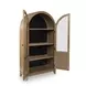 Dagandale Natural and Black 2 Glass Door Accent Cabinet