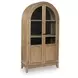 Dagandale Natural and Black 2 Glass Door Accent Cabinet