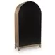 Dagandale Natural and Black 2 Glass Door Accent Cabinet