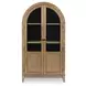 Dagandale Natural and Black 2 Glass Door Accent Cabinet