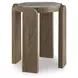 Gavrilley Gray and Brown Round Marble Top Accent Table
