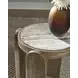 Gavrilley Gray and Brown Round Marble Top Accent Table