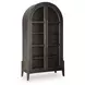Benhall Dark Brown 2 Glass Door Accent Cabinet