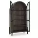 Benhall Dark Brown 2 Glass Door Accent Cabinet