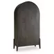 Benhall Dark Brown 2 Glass Door Accent Cabinet