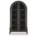 Benhall Dark Brown 2 Glass Door Accent Cabinet