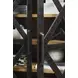 Christop Black and Brown 2 Glass Door Accent Cabinet