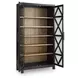 Christop Black and Brown 2 Glass Door Accent Cabinet