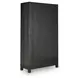 Christop Black and Brown 2 Glass Door Accent Cabinet