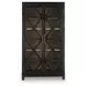 Christop Black and Brown 2 Glass Door Accent Cabinet