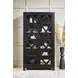 Christop Black and Brown 2 Glass Door Accent Cabinet