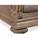 Marisol Fawn and Cream California King Leather Upholstered Sleigh Bed