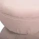 Tomlin Light Pink Performance Chenille Upholstered Round Game Ottoman