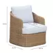 Axel Blue Performance Fabric Upholstered Outdoor Accent Chair