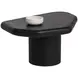 Della Black Free Form Small Concrete Top Outdoor Cocktail Table