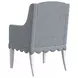 Haven Sea Blue Upholstered Hostess Chair Set of 2
