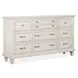 Newport Alabaster 9 Drawer Dresser with Rectangular Mirror