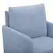 Nancy Chambray Blue Upholstered Swivel Glider Rocker Nursing Chair