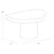 Della Black Free Form Small Concrete Top Outdoor Cocktail Table