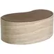 Ishiko Light Brown and Warm Brown Free Form Large Concrete Top Outdoor Cocktail Table