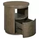 Bosley Lt. Brown Porpoise Round End Table