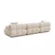 Calliope Off White Performance Velvet 118" Modular Sofa