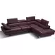 A761 Italian Leather Maroon Chaise RAF Sectional